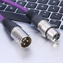 1m XLR 3Pin Cable Male to Female Shielded Microphone Wire Cord (Purple) Newly