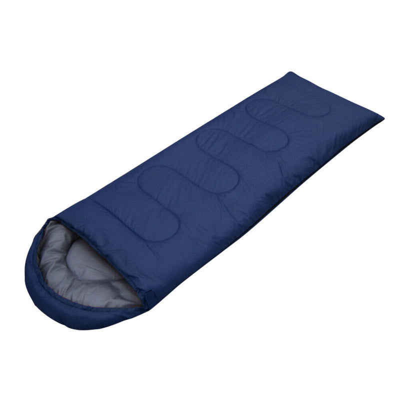 Camping Sleeping Bag Ultralight Envelope Travel Hiking Air Bed (Navy Blue) Newly