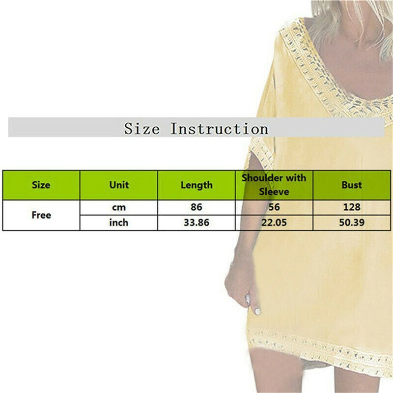 Women Beach Swimsuit Swimwear Summer Bikini Cover Up Sarong Beach Dress
