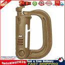 Outdoor D-Shaped Backpack Carabiner Plastic Steel Hanging Clasp (Khaki) Newly