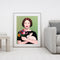 Oil Paint By Numbers Picture DIY Drawing Short Hair Woman Art Drawing on Canv