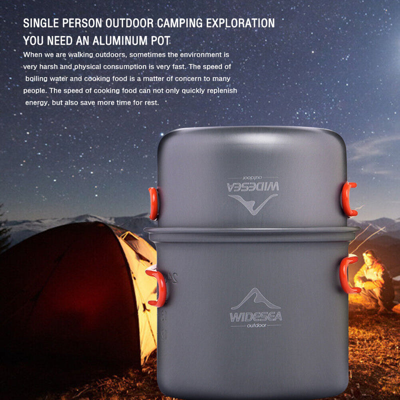 WIDESEA Portable Camping Cookware Set Outdoor Cooking Travel Tableware Picn