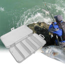 Plastic 5 Compartments Fishing Tackle Box Fish Lure Hook Bait Storage Case Newly