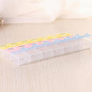 7 Day Week Medicine Storage Tablet Organizer Container 28 Slot Case Box