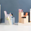 3 Lattices Makeup Brush Storage Box Cosmetics Pen Holder Organizer (White) Newly