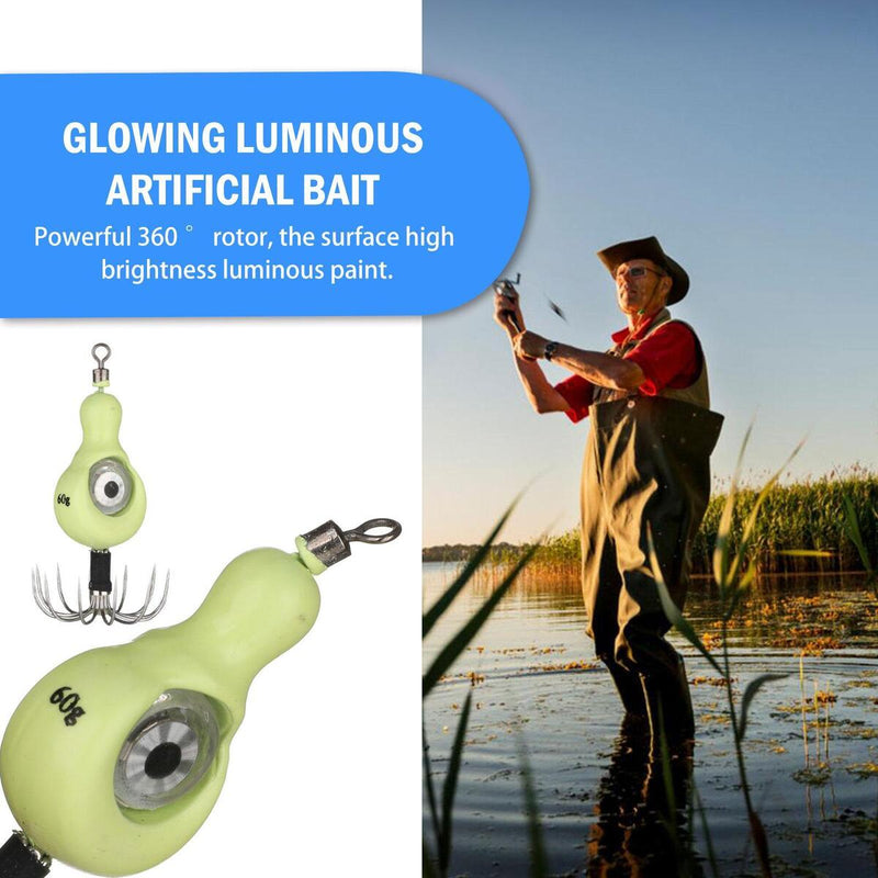 Fishing lures Light LED Deep Sea Glowing Luminous Cuttlefish Squid Jig Hook Bai.