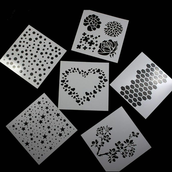 DIY Crafts Embossing Template Walls Painting Layering Stencils Scrapbooking