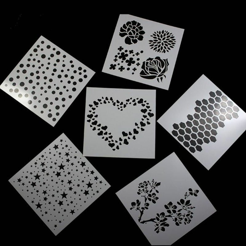 DIY Crafts Embossing Template Walls Painting Layering Stencils Scrapbooking
