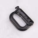 Outdoor D-Shaped Backpack Carabiner Plastic Steel Hanging Clasp (Black) Newly