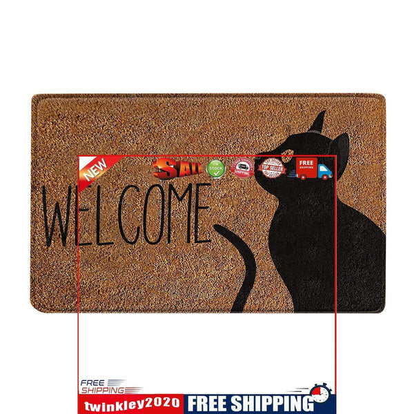 Cute Animal Letter Entrance Rugs Non-Slip Front Doormats Indoor Outdoor (3)