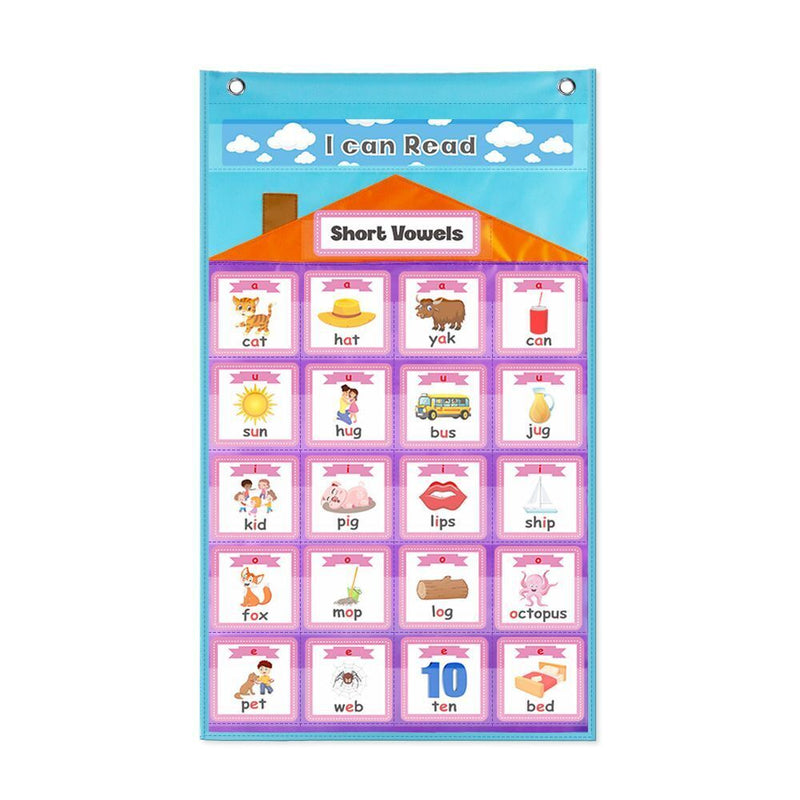Education Readings Early Childhood Mixed Sound Insert Card Vowel Teaching Aids