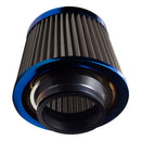 76mm Inlet Car Cold Air Intake Cone Washable Clamp-on Dry Air Filter Burnt