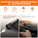 AN001 Solar Car TPMS Tire Pressure Monitoring System w/ 4 Internal Sensors