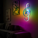 Modern LED Musical Note Wall-Mounted Home Living Room Bedside Light (White)