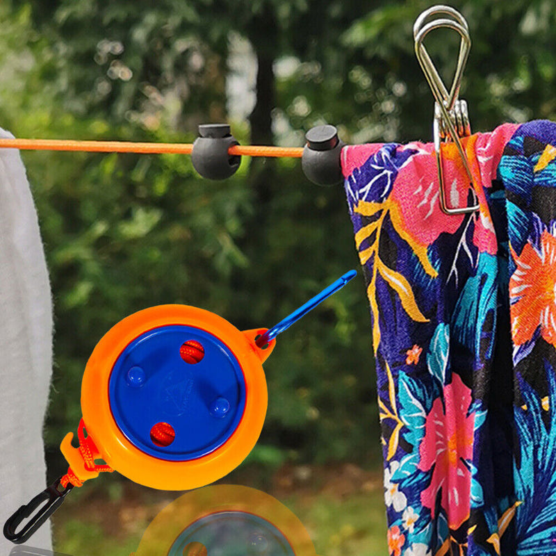 Retractable Clothes Washing Line Outdoor Camping Hanging Laundry Drying Rop