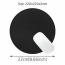 Mat Round Home Office Keyboard Mice Mat PU Leather Laptop Computer Mouse Pad