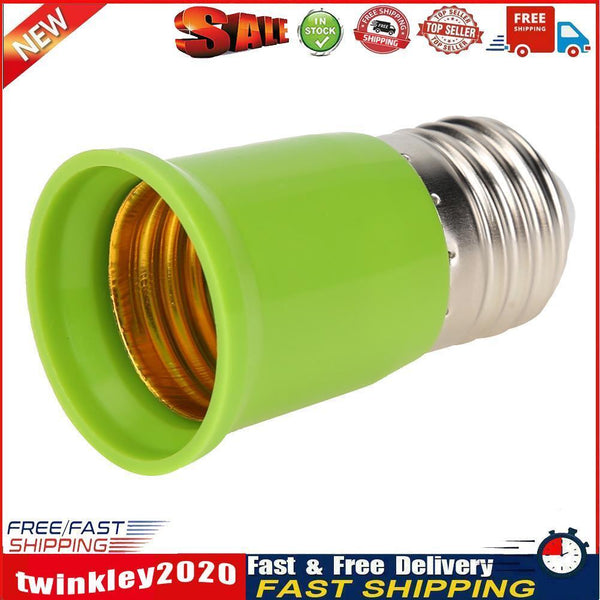 E27 to E27 Conversion Lamp Head Extension Base Adapter (Thread Green) Newly