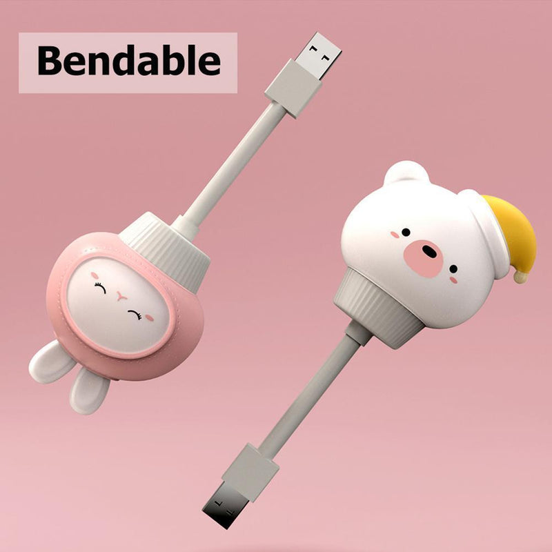 LED Animal Night Light Baby Kids Bedroom Lighting Bedside Lamp (A Regular)