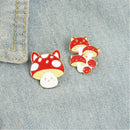 Bag Cartoon Lapel Pin Mushroom Custom Brooches Enamel Pin For Family |Friends