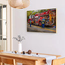 5D Diamond Painting DIY Fire Truck Full Round Drill Mosaic Rhinestone Picture