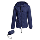 Fashion Solid Color Long Sleeve Hoodie Women Winter Zipper Loose Windbreaker