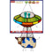 UFO Alien Cow Sign, Window Hanging Suncatcher, Cartoon Hanger Decor for Bed