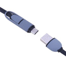 2 in 1 Micro USB+Type-C Sync Data and Charging Cable for Android (Black)
