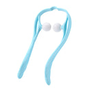 2-Ball Rolling Portable Manual Neck Massager Home Pain Relief (Sky Blue) Newly