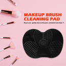 Silicone Makeup Brush Pen Cleaning Pad Suction Cup Scrubber Board (Black) Newly