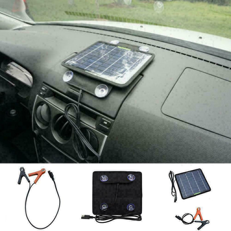 Car Solar Panel 12V 5W Solar Trickle Current Charger Waterproof O1I3 P9R8 M2K2