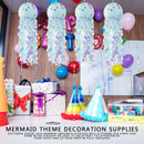 Mermaid Wishes Jellyfish Hanging Paper Lanterns Decorations (Light Blue) Newly