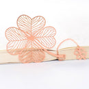Cute Stationery Apricot Book Holder Metal Bookmark Leaf Chinese Style Tassel