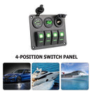 Rocker Switch Panel Outlet Combination Switches (Green Digital Display) Newly