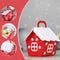 10Pcs/Set Red Christmas Candy Box House Shape Papers Cookie Packing Containers#