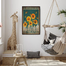 11CT Full Embroidery Sunflower Cotton Print Cross Stitch Kits Home Decoration