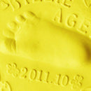 3PC20g Baby Care Hand Foot Inkpad Soft Clay Washless Footprint Mud (Yellow)