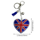 Tote Bag UK Heart Shape Keyring Union Jack Platinum Jubilee Queen Elizabeth