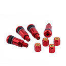 4pcs Car Tubeless Tyre Valve Stems Aluminum Tire Air Valve Stems (Red) Newly