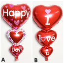 Decor Gifts String of Heart Aluminum Foil Balloon I LOVE YOU Valentine's Day