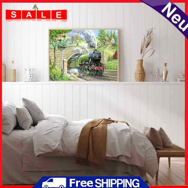 5D DIY Diamond Painting, Train Leaving the Tunnel, Kits, Full Round