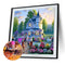 Flower Villa DIY Full Drill Round Diamond Painting Cross Stitch Art Craft Newly