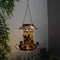 Solar Bird Feeder LED Light Metal Hanging Garden Yard Backyard Decor Lanterns