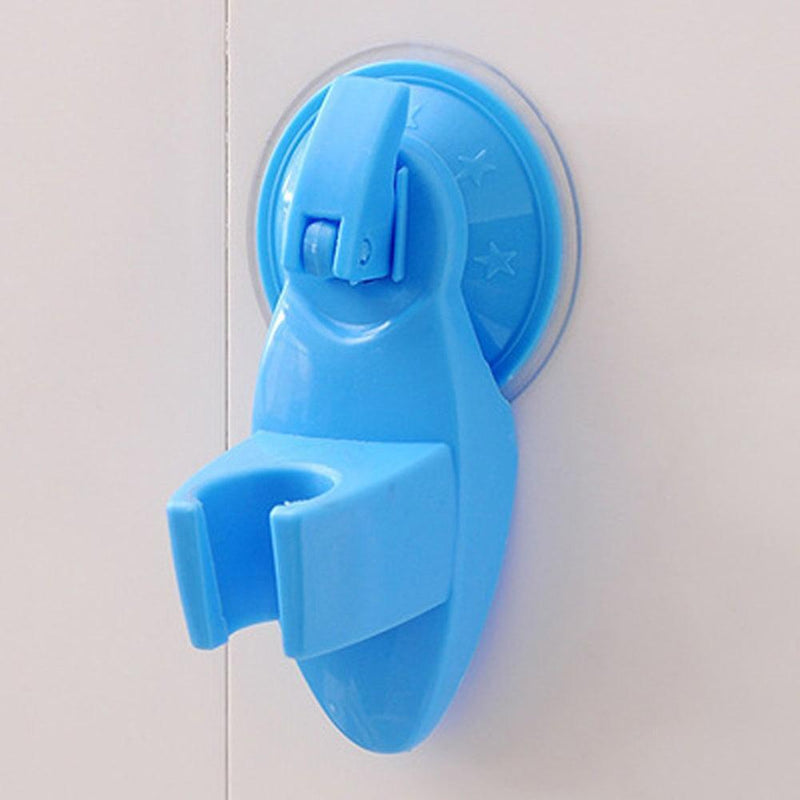 Sucker Type Bathroom Shower Sprinkler Holder Shower Head Bracket (Blue) Newly