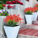 2 Bundles Artificial Flowers, Plastic Plum Blossom Plants, for Garden Window