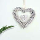 Wicker Heart Wreath Shabby Wall Hanging Wedding Birthday I1A9 Decor Party A4A5