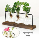 Iron Art Flower Arrangement Plant Flower Pot Glass Vase Hydroponic Vase