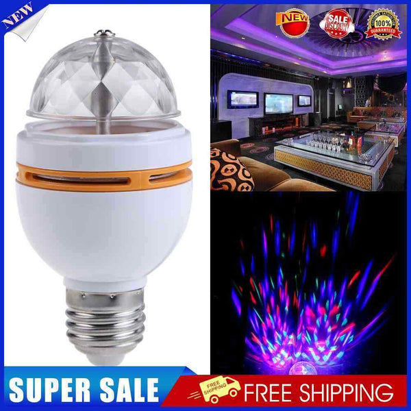 10pcs E27 Colorful RGB LED Rotating Stage Disco Crystal LED Bulb Lamp Light