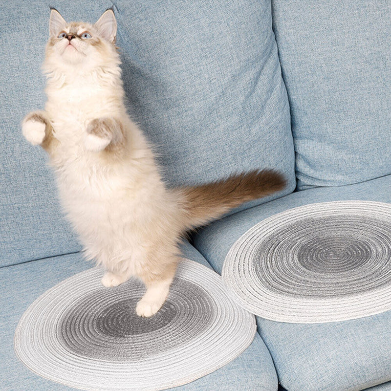 Cat Scratch Board Ramie Grinding Claw Care Mat Pet Scratcher Paw Pad (Grey)