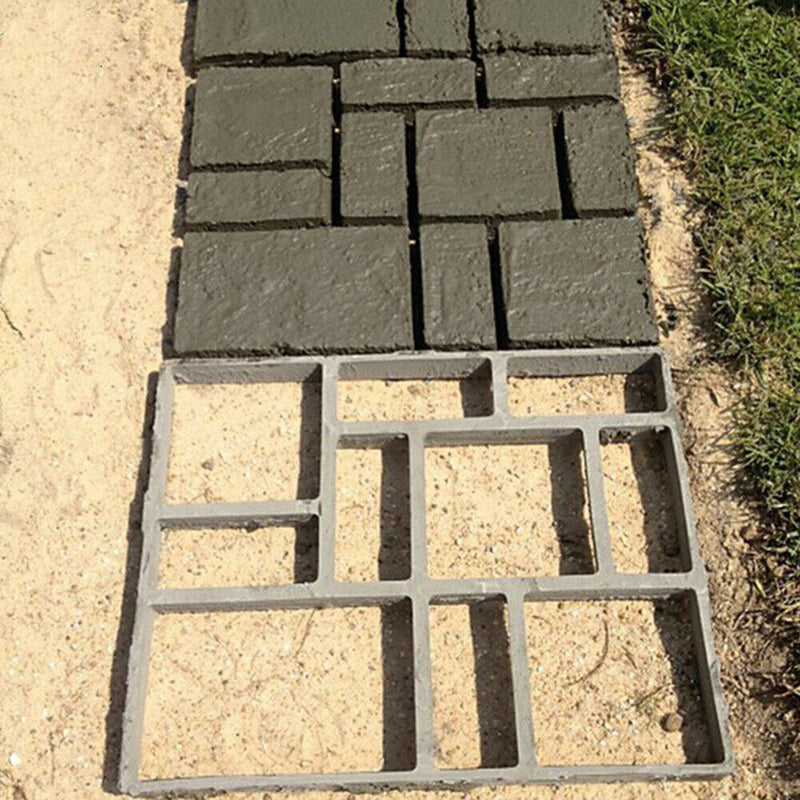 Garden Floor Walk Pavement Mold DIY Manually Paving Cement Stone Road Path Maker