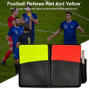 Sport Football Soccer Referee Wallet Notebook with Yellow Card Card And Red L4E0